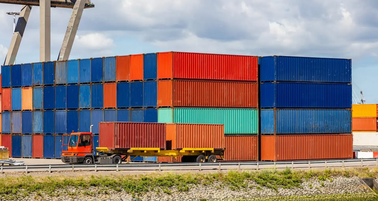 Freight transport and cargo coordination illustration