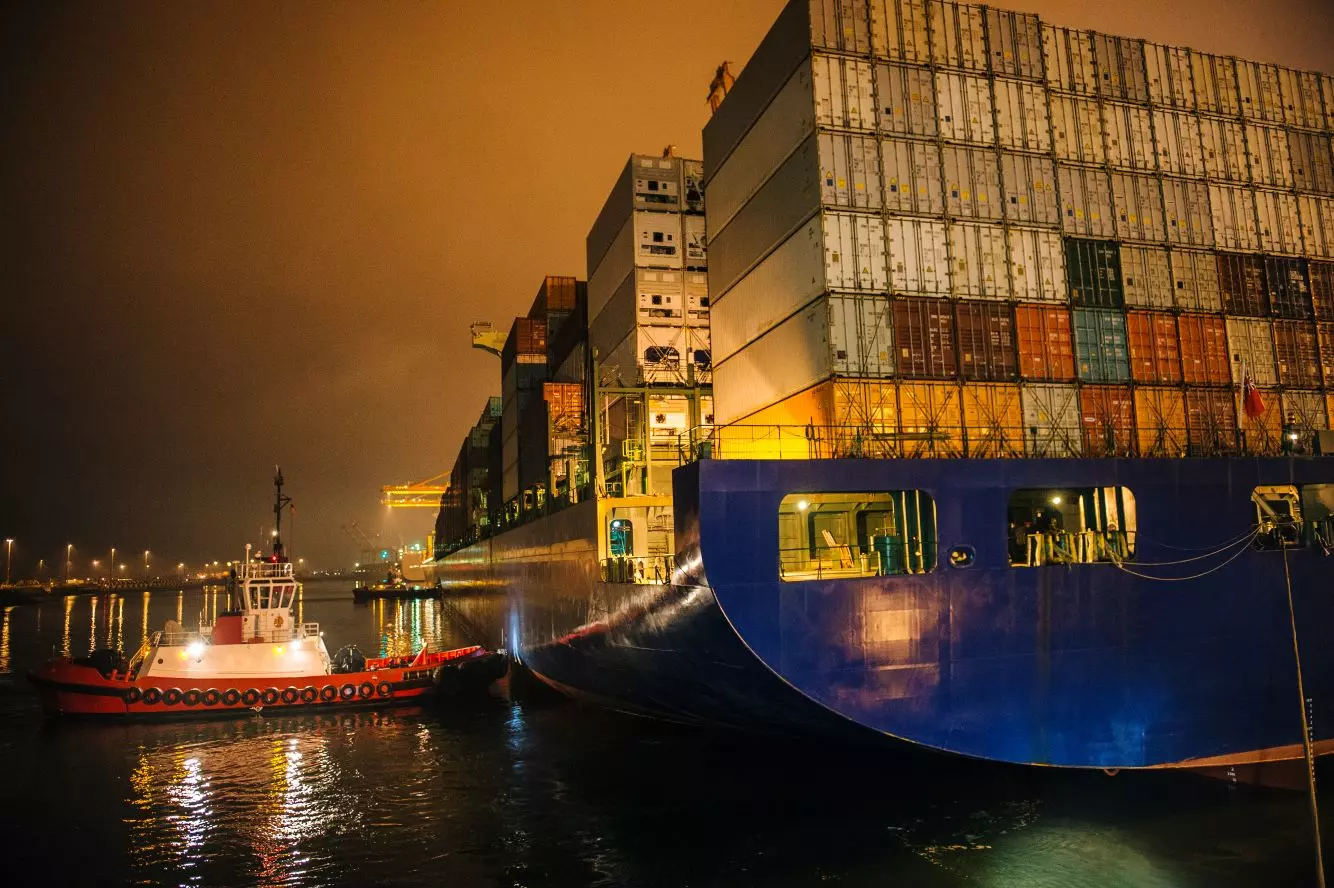 Freight transport and cargo coordination illustration